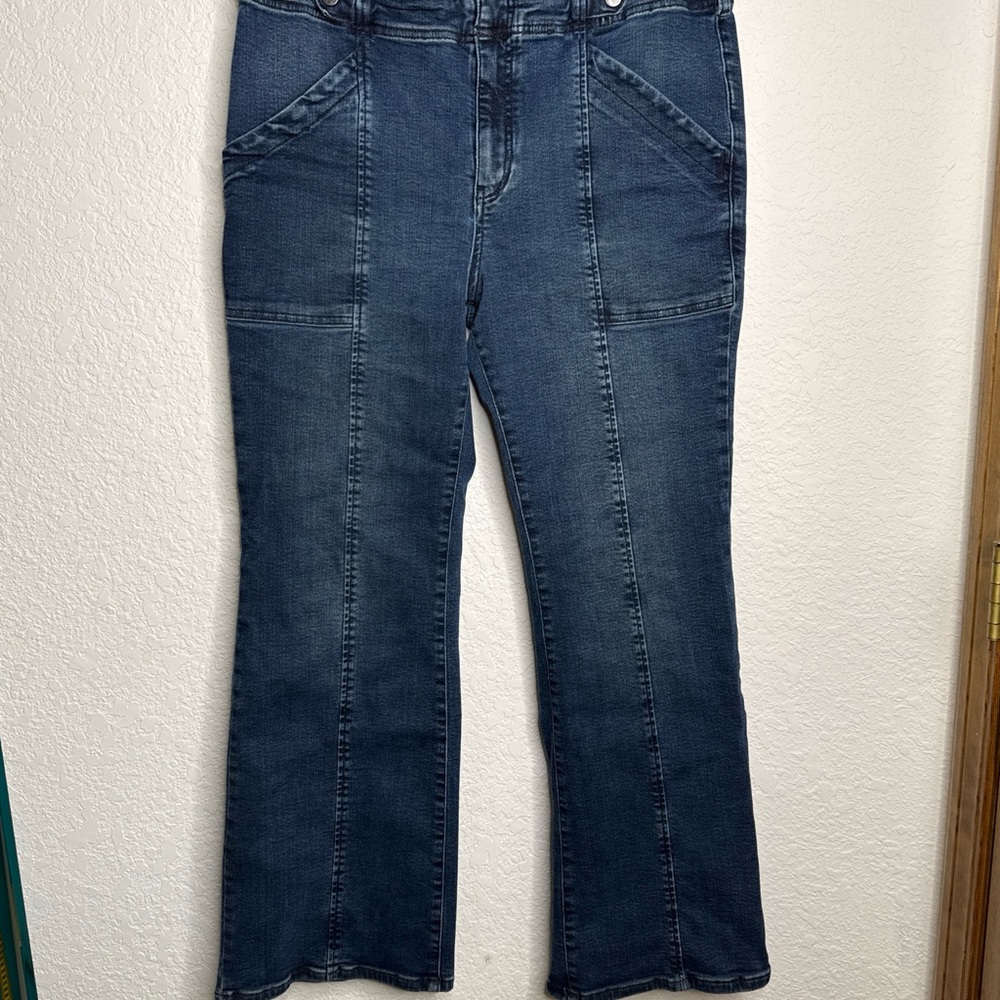 Women's Pilcro Dark Blue The Demilune Boot Jeans Size 32